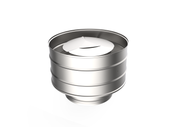 Оголовок с дефлектором, ф 130х200, AISI 439/439, 1,0мм/0,5мм, (К), h=230мм, тип-2